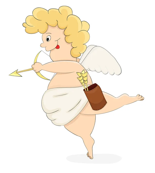 Mignon dessin animé vecteur Cupidon — Image vectorielle
