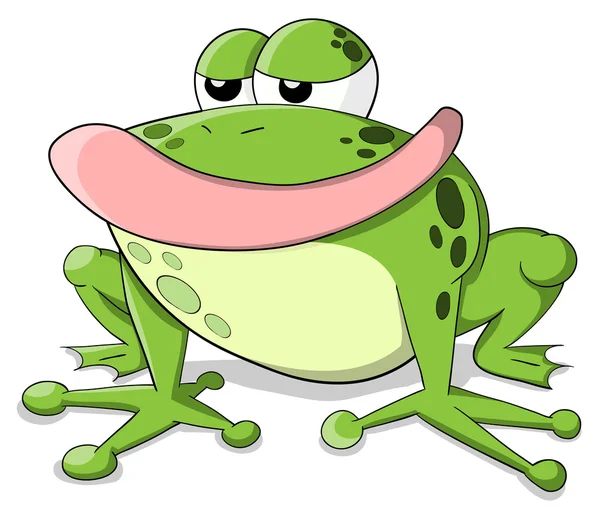 Cute cartoon frog — Stock Vector