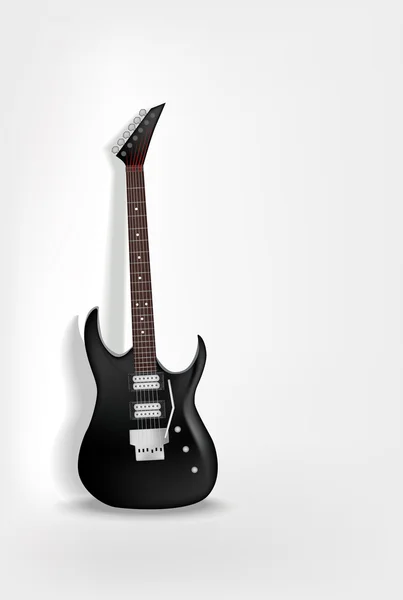 Czarna gitara elektryczna — Wektor stockowy