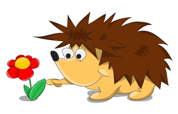 Unusual cartoon hedgehog — Stock Vector