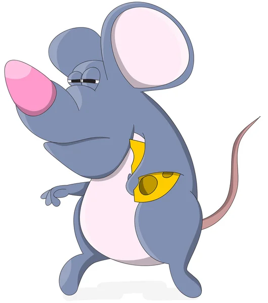 Lindo ratón de dibujos animados — Vector de stock