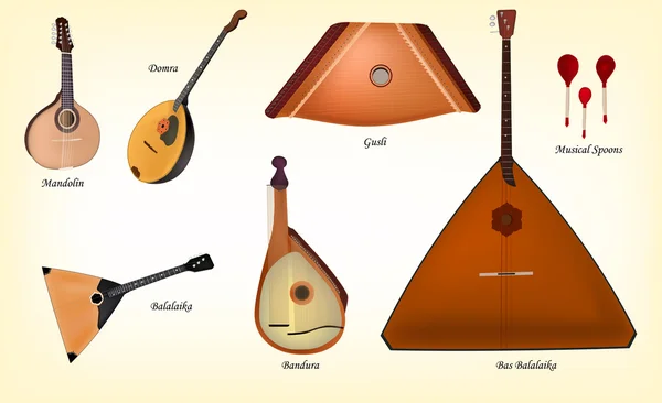 Muziek instrumenten set — Stockvector