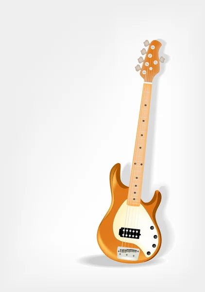 Guitarra Woodern Bass — Vector de stock