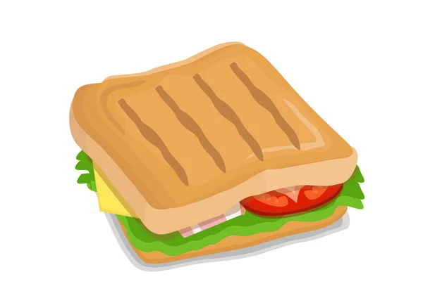 Sandwich sur fond blanc — Image vectorielle