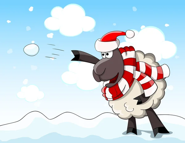 Leuke cartoon schapen — Stockvector