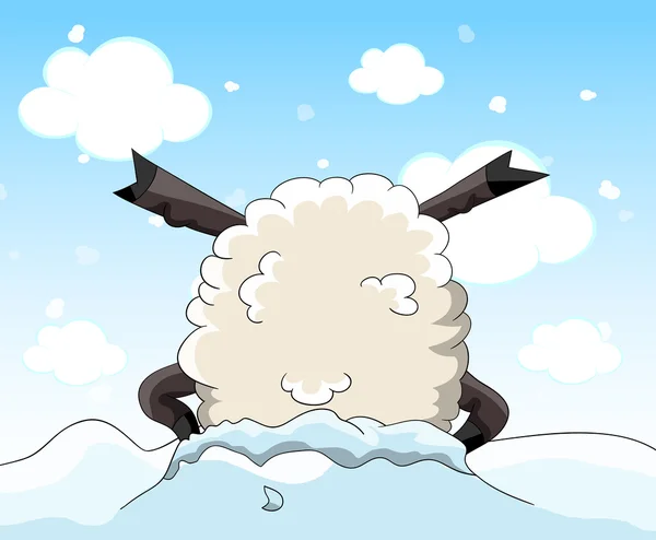 Nice мультфільм овець — стоковий вектор