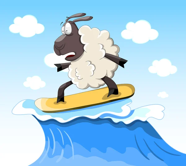 Leuke cartoon schapen — Stockvector