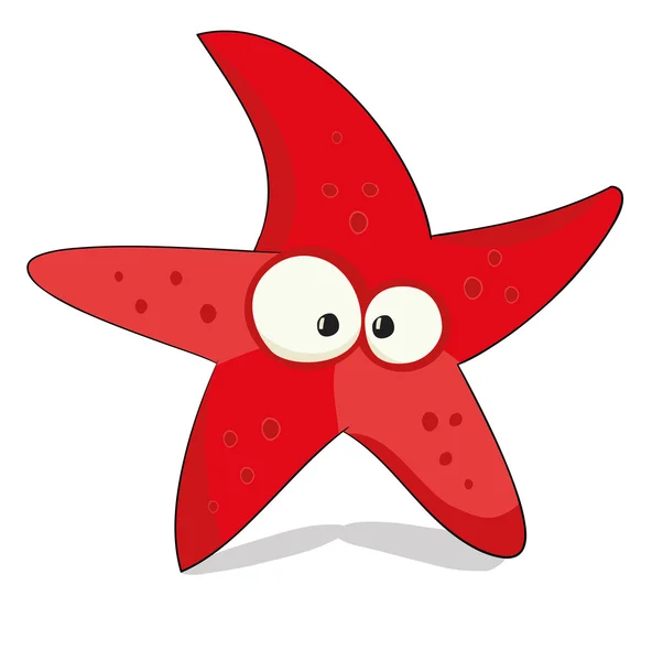 Leuke cartoon sea star — Stockvector