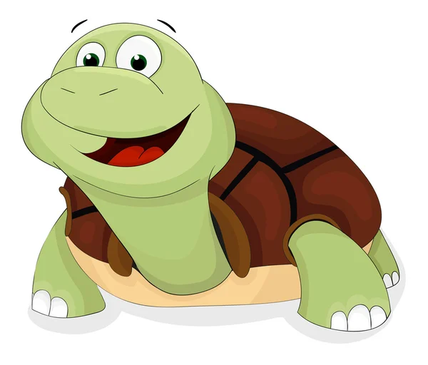 Tortue dessin animé mignon — Image vectorielle