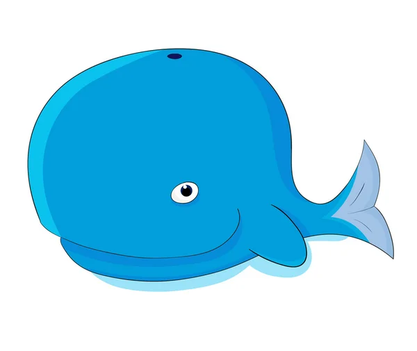 Χαριτωμένη μπλε φάλαινα — Διανυσματικό Αρχείο