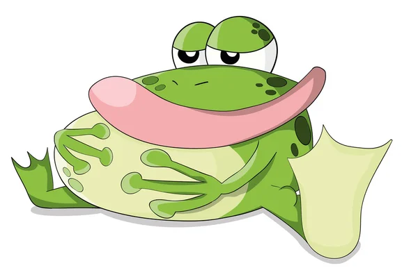Cute cartoon frog — Stock Vector