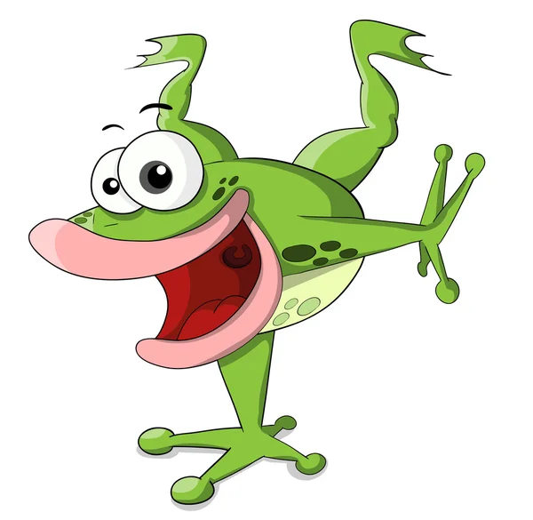 Cute cartoon frog — Stock Vector