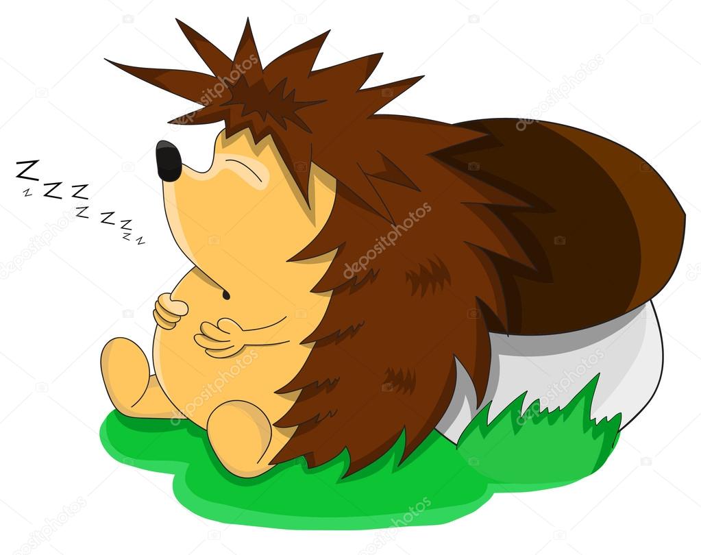 Unusual cartoon hedgehog