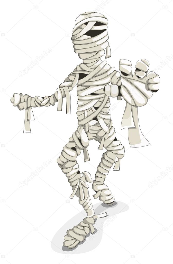 Walking mummy isolated on white Stock Vector by ©Aliaksei_Z 61774339