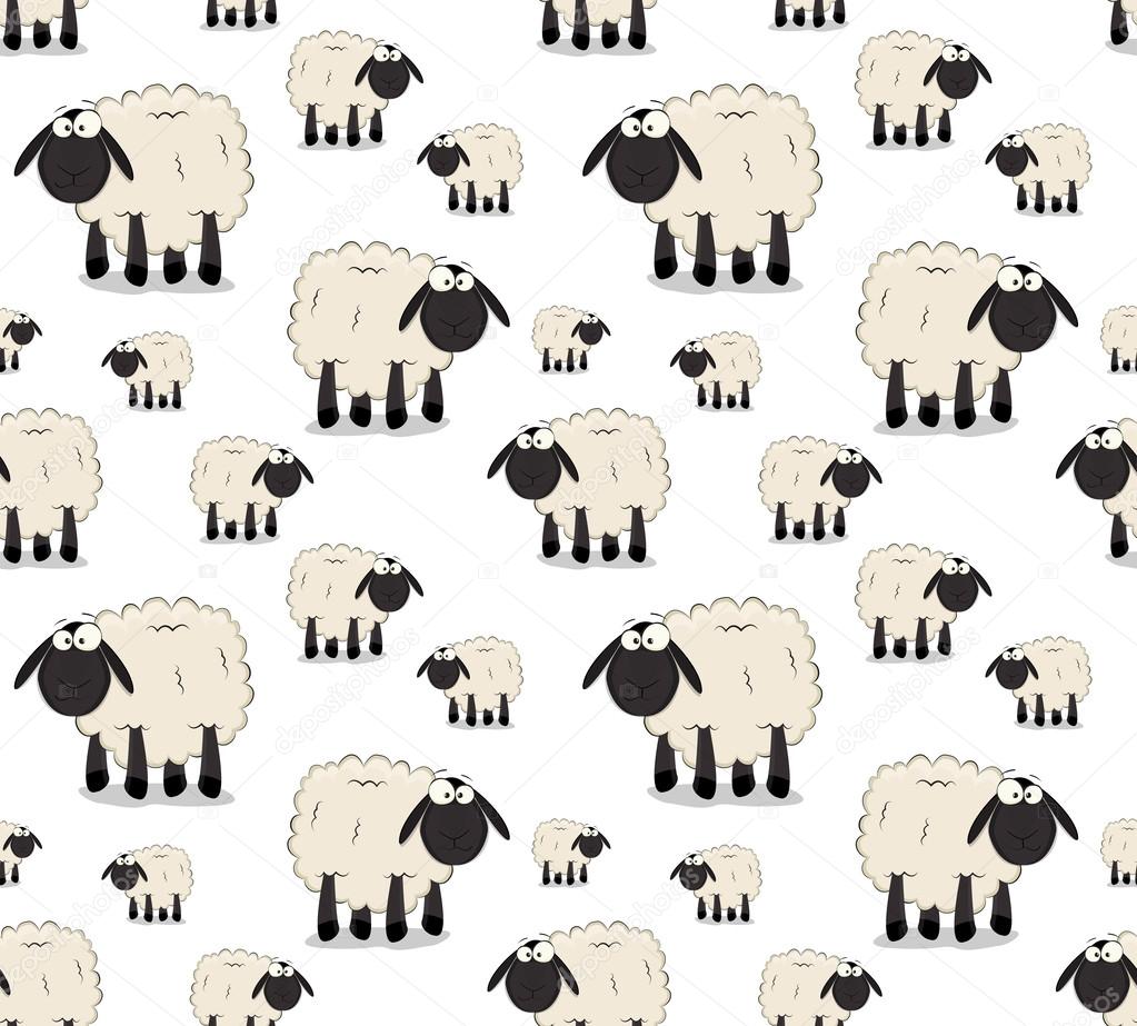 Nice set of vector cartoon sheep