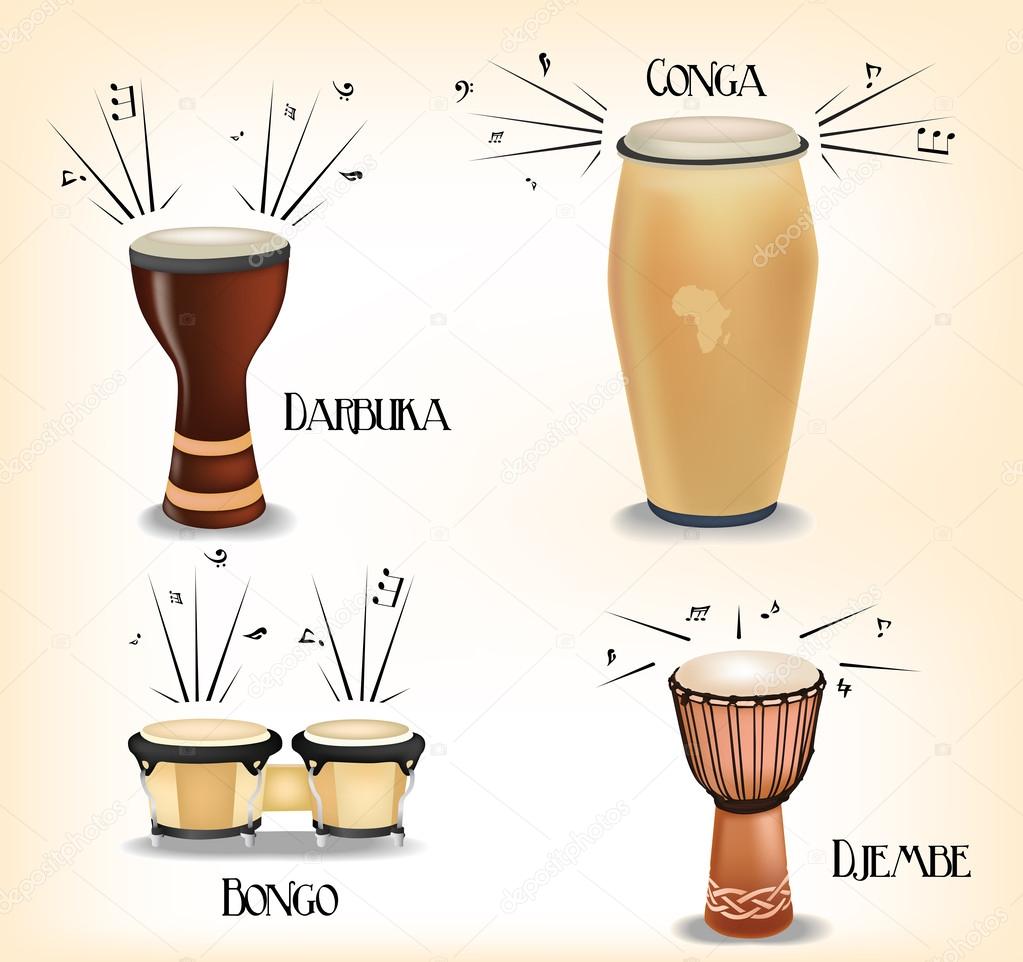 African drums illustration