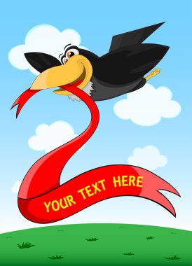 Doğum günü kartı ile olağandışı kuzgun