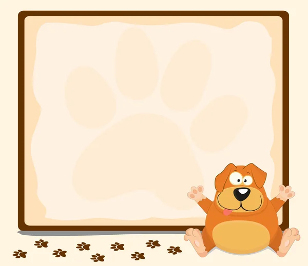 Cartoon hond met blackboard — Stockvector