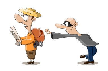 Hırsız bir çanta çaldı