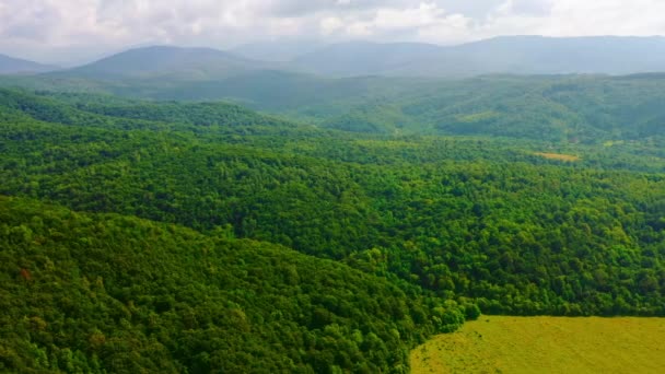 Vista aérea de la naturaleza en las tierras altas — Vídeo de stock