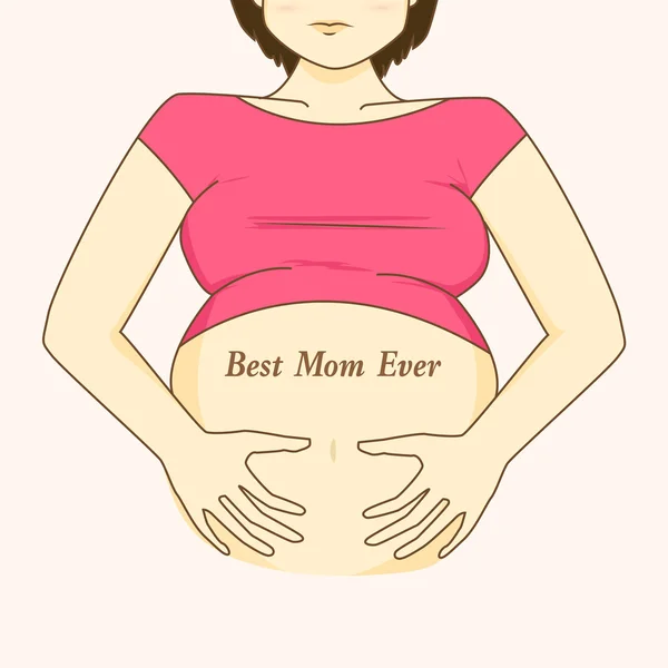 Ventre de femme enceinte — Image vectorielle