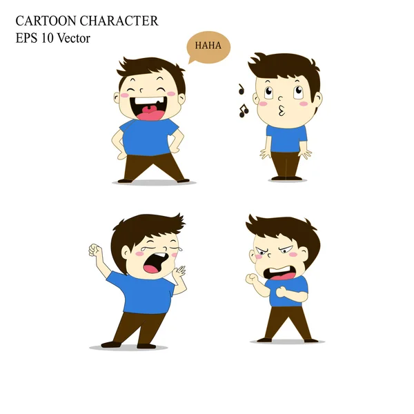 Cartoon Character. Isolato su sfondo bianco — Vettoriale Stock