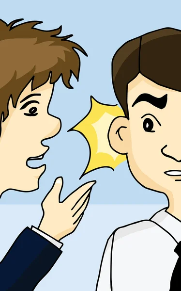 hakkında bir şey söylüyor adamın kulak içine Fısıldayan Adam