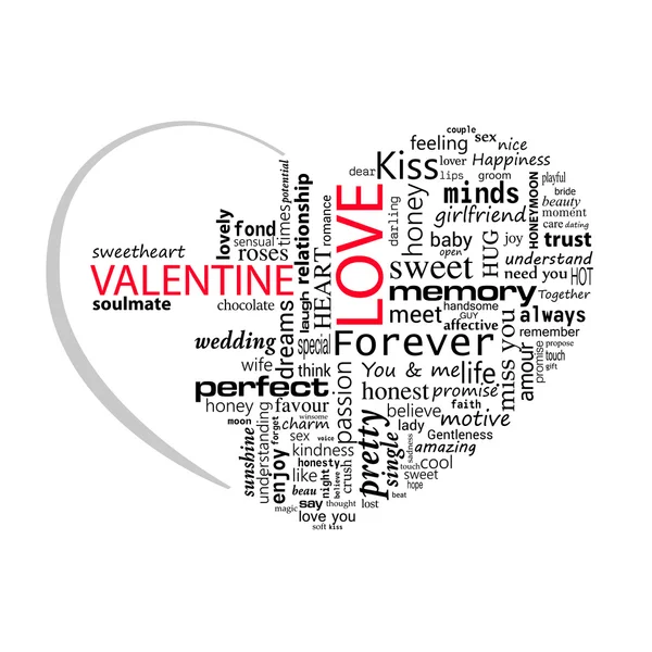 Saint Valentin Amour parfait — Image vectorielle