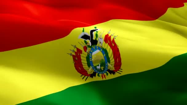 Βολιβιανή Σημαία Closeup 1080P Full 1920X1080 Βίντεο Βίντεο Ανεμίζει Εθνική — Αρχείο Βίντεο