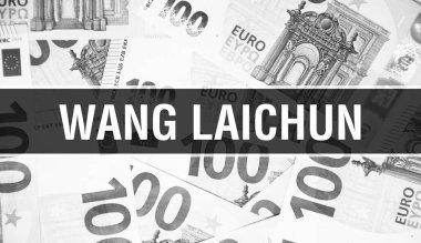 Wang Laichun metin kavramı. Amerikan Doları Nakit Para, 3D görüntüleme. Dolar banknotunda milyarder Wang Laichun. Dünyanın en iyi finans milyarderi - Londra, 3 Mayıs 202
