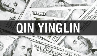 Qin Yinglin metin kavramı. Amerikan Doları Nakit Para, 3D görüntüleme. Dolar Banknotunda milyarder Qin Yinglin. Dünyanın en iyi finans milyarderi - Londra, 3 Mayıs 202