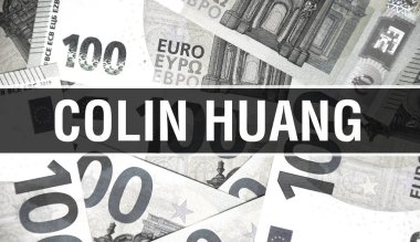 Colin Huang metin kavramı. Amerikan Doları Nakit Para, 3D görüntüleme. Dolar Banknote 'ta milyarder Colin Huang. Dünyanın en iyi finans milyarderi - Londra, 3 Mayıs 202
