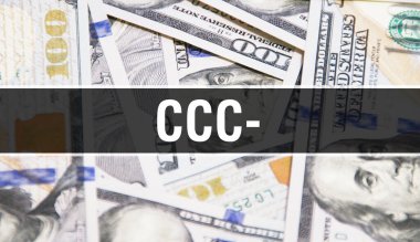 CCC-metin Kavram Kapanışı. Amerikan Doları Nakit Para, 3D görüntüleme. Dolar Banknote 'ta CCC. Finansal ABD para banknotu Ticari para yatırım kar consepti