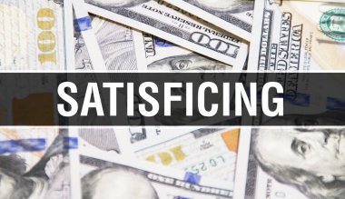 Kapanış metni tatmin edici. Amerikan Doları Nakit Para, 3D görüntüleme. Dollar Banknote 'ta tatmin edici. Finansal ABD para banknotu Ticari para yatırım kar consepti