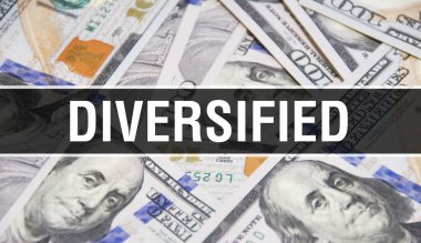 Değiştirilmiş metin kavramı kapatma. Amerikan Doları Nakit Para, 3D görüntüleme. Dolar banknotunda çeşitlendirilmiş. Finansal ABD para banknotu Ticari para yatırım kar consepti