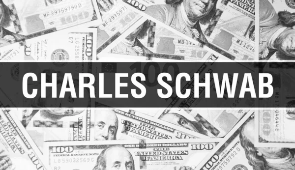 Charles Schwab Text Concept Dolari Americani Bani Cash Redare Miliardarul — Fotografie, imagine de stoc