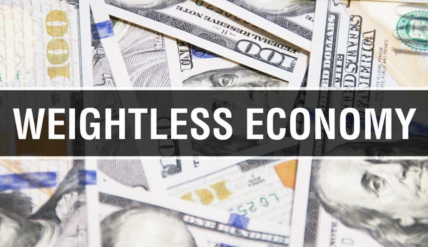Nieważki Tekst Ekonomiczny Concept Closeup American Dollars Cash Money Renderowanie — Zdjęcie stockowe