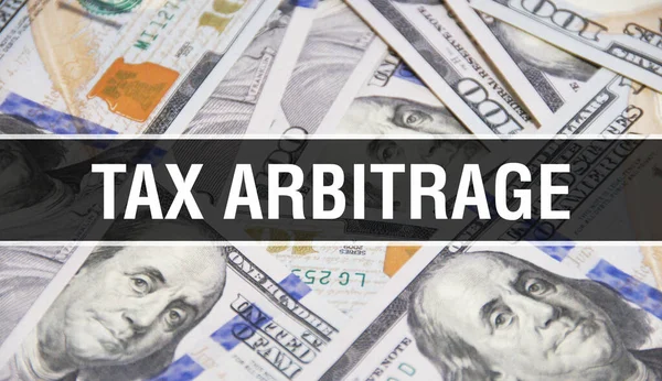 Text Daňové Arbitráže Koncept Closeup Americké Dolary Hotovosti Vykreslování Daňová — Stock fotografie