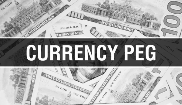 Valuta Peg Text Concetto Primo Piano Dollari Americani Denaro Contanti — Foto Stock