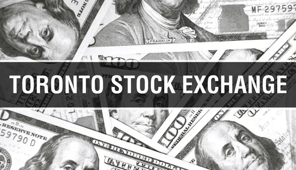 Toronto Stock Exchange Text Concept Primer Plano Dólares Americanos Dinero — Foto de Stock
