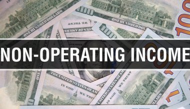 İşlemeyen Metin Kavramı Kapanışı. Amerikan Doları Nakit Para, 3D görüntüleme. Dolar Banknotunda İşletim Dışı Gelir. Finansal ABD para banknotu Ticari para yatırım kar consepti