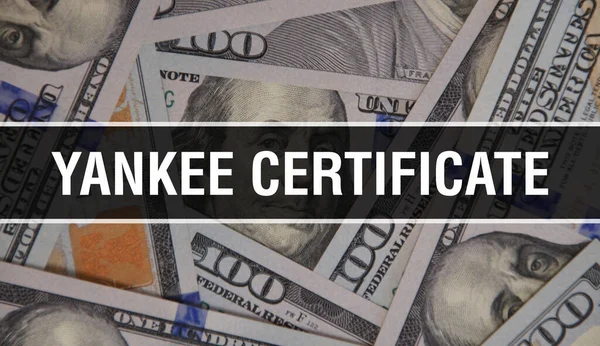 Yankee Certificate Text Concept Primer Plano Dólares Americanos Dinero Efectivo —  Fotos de Stock