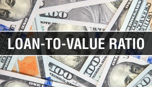 Текст Loan Value Ratio Concept Closeup American Dollars Cash Money — стокове фото