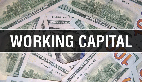 Textul Capitalului Lucru Concept Closeup Dolari Americani Bani Cash Redare — Fotografie, imagine de stoc