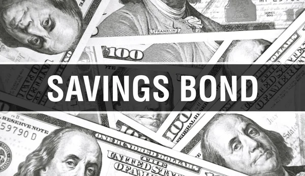 Poupança Bond Texto Conceito Fechar Dólares Americanos Dinheiro Dinheiro Renderização — Fotografia de Stock