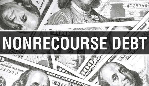 Nonrecourse Tekst Zadłużenia Koncepcja Zbliżenie American Dollars Cash Money Renderowanie — Zdjęcie stockowe