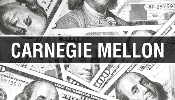 Carnegie Mellon Tekst Koncepcja Zbliżenie American Dollars Cash Money Renderowanie — Zdjęcie stockowe