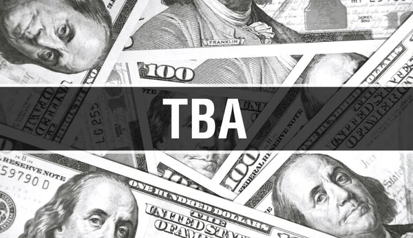 Tba Text Konzept Nahaufnahme American Dollars Cash Money Rendering Tba — Stockfoto