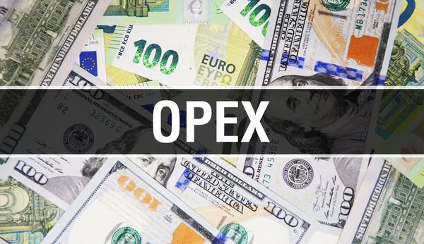 Testo Opex Concetto Primo Piano Dollari Americani Denaro Contanti Rendering — Foto Stock