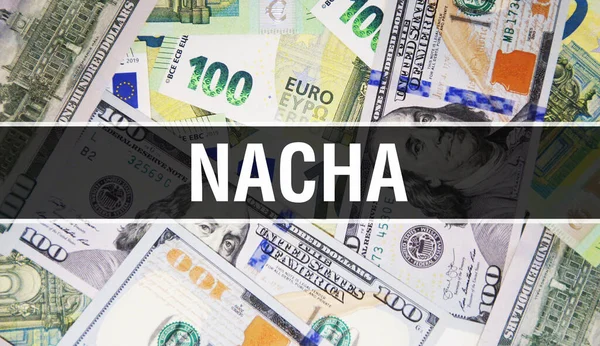 Texto Nacha Concepto Primer Plano Dólares Americanos Dinero Efectivo Representación —  Fotos de Stock